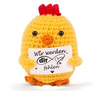 Seutgjie Farewell Gift Colleague Farewell Gift for Colleagues Educators Teachers Girlfriends Change Job Wool Positive Knit Chicken Doll Pension Gifts