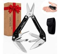 SEVAY Captain Mini Sailor Folding Pocket Scissors, 7-in-1 Multitool with Knife, Phillips & Slotted Screwdrivers, File & Bottle Opener, Compact Stainless Steel Tool with Storage Bag