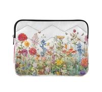 Sevdomey Abstract Field Art Laptop Sleeve 13.4 Inch, Slim Protective Computer Case with Soft Padding, Top Zipper Bag for Women & Men, Fits Most 13.3 Inch Laptops