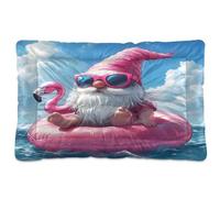 Sevdomey Adorable Gnome Pet Pads Dog Bed Cat Bed Kennel Bed Crate Mattress, Washable Soft Comfortable Pet Bed Pad with Non-Slip Bottom for Small Medium Large Dogs Cats, 45x60 cm