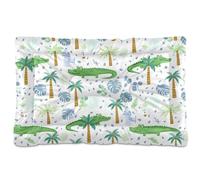 Sevdomey Alligators Pet Pads Kennel Bed Crate Mattress, Washable Soft Comfortable Pet Bed Pad with Non-Slip Bottom for Small Medium Large Dogs Cats, 60x90 cm