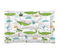 Sevdomey Alligators Pet Pads Kennel Bed Crate Mattress, Washable Soft Comfortable Pet Bed Pad with Non-Slip Bottom for Small Medium Large Dogs Cats, 60x90 cm