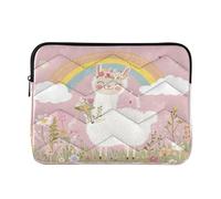 Sevdomey Alpaca Laptop Sleeve 13.4 Inch, Slim Protective Computer Case with Soft Padding, Top Zipper Bag for Women & Men, Fits Most 13.3 Inch Laptops