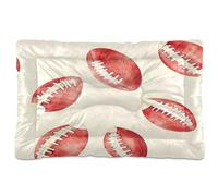Sevdomey American Footballs Dog Bed Cat Bed Kennel Bed Crate Mattress, Washable Soft Comfortable Pet Bed Pad with Non-Slip Bottom for Small Medium Large Dogs Cats, 45x60 cm