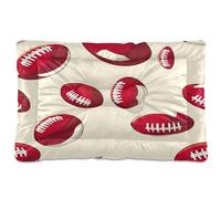 Sevdomey American Footballs Dog Bed Cat Bed Kennel Bed Crate Mattress, Washable Soft Comfortable Pet Bed Pad with Non-Slip Bottom for Small Medium Large Dogs Cats, 60x90 cm