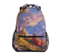 Sevdomey Autumn Landscape Laptop Backpack, Waterproof 15L Stylish Lightweight Daypack with Multiple Pockets for Work, School & Travel