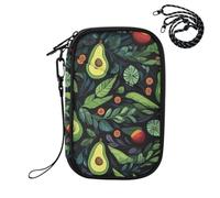 Sevdomey Avocado Pattern Lightweight Water-Resistant Multi-Pocket Passport Holder Organizer