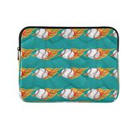 Sevdomey Baseballs Laptop Sleeve 13.4 Inch, Slim Protective Computer Case with Soft Padding, Top Zipper Bag for Women & Men, Fits Most 13.3 Inch Laptops