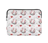 Sevdomey Baseballs Laptop Sleeve 15.6 Inch, Slim Protective Computer Case with Soft Padding, Top Zipper Bag for Women & Men, Fits Most 15 Inch Laptops