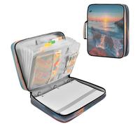 Sevdomey Beach at Sunset Waterproof Expanding File Folder, Accordion Document Organizer with Zipper & Sticky Labels, Large Capacity A4/Letter Size for Office Home