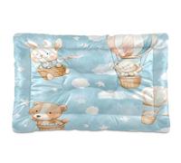 Sevdomey Bears in Hot Air Balloons Pet Pads Dog Bed Cat Bed Kennel Bed Crate Mattress, Washable Soft Comfortable Pet Bed Pad with Non-Slip Bottom for Small Medium Large Dogs Cats, 45x60 cm