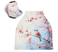 Sevdomey Beautiful Bird Nursing Car Seat Cover for Babies Newborns, Multi-Purpose Soft Breathable Breastfeeding Cover - Car Seat Covers - Nursing Scarf
