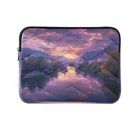 Sevdomey Beautiful City Laptop Sleeve 13.4 Inch, Slim Protective Computer Case with Soft Padding, Top Zipper Bag for Women & Men, Fits Most 13.3 Inch Laptops