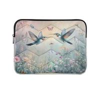 Sevdomey Beautiful Hummingbirds Laptop Sleeve 13.4 Inch, Slim Protective Computer Case with Soft Padding, Top Zipper Bag for Women & Men, Fits Most 13.3 Inch Laptops
