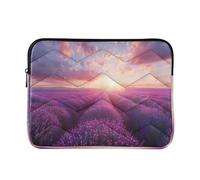Sevdomey Beautiful Lavender Field Laptop Sleeve 13.4 Inch, Slim Protective Computer Case with Soft Padding, Top Zipper Bag for Women & Men, Fits Most 13.3 Inch Laptops