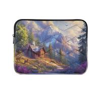 Sevdomey Beautiful Mountains Laptop Sleeve 15.6 Inch, Slim Protective Computer Case with Soft Padding, Top Zipper Bag for Women & Men, Fits Most 15 Inch Laptops