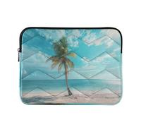 Sevdomey Beautiful Palm Tree Laptop Sleeve 13.4 Inch, Slim Protective Computer Case with Soft Padding, Top Zipper Bag for Women & Men, Fits Most 13.3 Inch Laptops