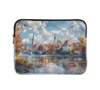 Sevdomey Beautiful Panoramic View Laptop Sleeve 13.4 Inch, Slim Protective Computer Case with Soft Padding, Top Zipper Bag for Women & Men, Fits Most 13.3 Inch Laptops