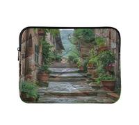 Sevdomey Beautiful Streets Laptop Sleeve 13.4 Inch, Slim Protective Computer Case with Soft Padding, Top Zipper Bag for Women & Men, Fits Most 13.3 Inch Laptops