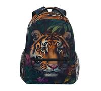 Sevdomey Beautiful Tiger Laptop Backpack, Waterproof 15L Stylish Lightweight Daypack with Multiple Pockets for Work, School & Travel