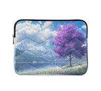 Sevdomey Beautiful Tree Laptop Sleeve 13.4 Inch, Slim Protective Computer Case with Soft Padding, Top Zipper Bag for Women & Men, Fits Most 13.3 Inch Laptops