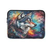 Sevdomey Beautiful Wolf Laptop Sleeve 13.4 Inch, Slim Protective Computer Case with Soft Padding, Top Zipper Bag for Women & Men, Fits Most 13.3 Inch Laptops