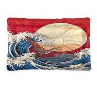 Sevdomey Bird Wave Pet Pads Dog Bed Cat Bed Kennel Bed Crate Mattress, Washable Soft Comfortable Pet Bed Pad with Non-Slip Bottom for Small Medium Large Dogs Cats, 60x90 cm