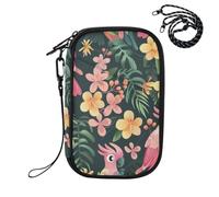 Sevdomey Birds and Flowers Lightweight Water-Resistant Multi-Pocket Passport Holder Organizer