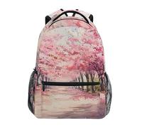Sevdomey Blooming Flower Trees Laptop Backpack, Waterproof 15L Stylish Lightweight Daypack with Multiple Pockets for Work, School & Travel