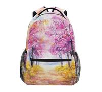 Sevdomey Blooming Flower Trees Laptop Backpack, Waterproof 15L Stylish Lightweight Daypack with Multiple Pockets for Work, School & Travel