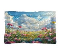 Sevdomey Blooming Roses Pet Pads Dog Bed Cat Bed Kennel Bed Crate Mattress, Washable Soft Comfortable Pet Bed Pad with Non-Slip Bottom for Small Medium Large Dogs Cats, 45x60 cm