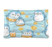 Sevdomey Blue Penguins Pet Pads Dog Bed Cat Bed Kennel Bed Crate Mattress, Washable Soft Comfortable Pet Bed Pad with Non-Slip Bottom for Small Medium Large Dogs Cats, 60x90 cm