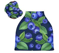 Sevdomey Blueberries and Leaves Nursing Car Seat Cover for Babies Newborns, Multi-Purpose Soft Breathable Breastfeeding Cover Nursing Scarf