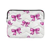 Sevdomey Bows Laptop Sleeve 15.6 Inch, Slim Protective Computer Case with Soft Padding, Top Zipper Bag for Women & Men, Fits Most 15 Inch Laptops