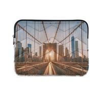 Sevdomey Brooklyn Bridge Laptop Sleeve 15.6 Inch, Slim Protective Computer Case with Soft Padding, Top Zipper Bag for Women & Men, Fits Most 15 Inch Laptops