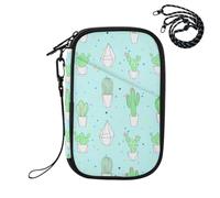 Sevdomey Cacti and Succulents Lightweight Water-Resistant Multi-Pocket Passport Holder Organizer