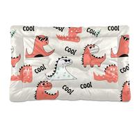 Sevdomey Cartoon Dinosaurs Pet Pads Dog Bed Cat Bed Kennel Bed Crate Mattress, Washable Soft Comfortable Pet Bed Pad with Non-Slip Bottom for Small Medium Large Dogs Cats, 60x90 cm