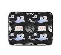 Sevdomey Cartoon Ghosts Laptop Sleeve 13.4 Inch, Slim Protective Computer Case with Soft Padding, Top Zipper Bag for Women & Men, Fits Most 13.3 Inch Laptops