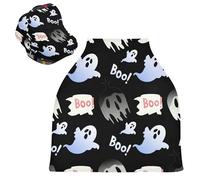 Sevdomey Cartoon Ghosts Nursing Car Seat Cover for Babies Newborns, Multi-Purpose Soft Breathable Breastfeeding Cover Nursing Scarf