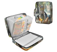 Sevdomey Cat Driving Waterproof Expanding File Folder, Accordion Document Organizer with Zipper & Sticky Labels, Large Capacity A4/Letter Size for Office Home