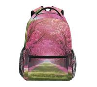 Sevdomey Cherry Blossom Trees Laptop Backpack, Waterproof 15L Stylish Lightweight Daypack with Multiple Pockets for Work, School & Travel