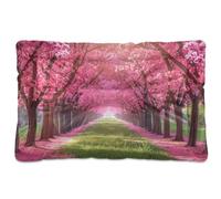 Sevdomey Cherry Blossom Trees Pet Pads Dog Bed Cat Bed Kennel Bed Crate Mattress, Washable Soft Comfortable Pet Bed Pad with Non-Slip Bottom for Small Medium Large Dogs Cats, 45x60 cm