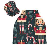 Sevdomey Christmas Nutcracker Nursing Car Seat Cover for Babies Newborns, Multi-Purpose Soft Breathable Breastfeeding Cover - Car Seat Covers - Nursing Scarf