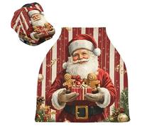 Sevdomey Christmas Santa Claus Nursing Car Seat Cover for Babies Newborns, Multi-Purpose Soft Breathable Breastfeeding Cover - Car Seat Covers - Nursing Scarf