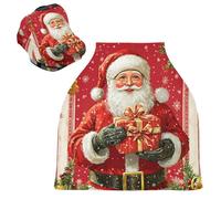 Sevdomey Christmas Santa Claus Nursing Car Seat Cover for Babies Newborns, Multi-Purpose Soft Breathable Breastfeeding Cover - Car Seat Covers - Nursing Scarf