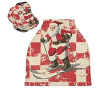 Sevdomey Christmas Santa Nursing Car Seat Cover for Babies Newborns, Multi-Purpose Soft Breathable Breastfeeding Cover - Car Seat Covers - Nursing Scarf