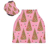Sevdomey Christmas Trees Nursing Car Seat Cover for Babies Newborns, Multi-Purpose Soft Breathable Breastfeeding Cover Nursing Scarf