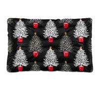 Sevdomey Christmas Trees Pet Pads Kennel Bed Crate Mattress, Washable Soft Comfortable Pet Bed Pad with Non-Slip Bottom for Small Medium Large Dogs Cats, 60x90 cm
