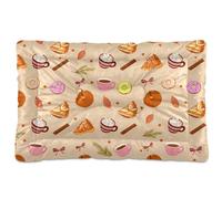Sevdomey Coffee and Hot Chocolate Pet Pads Kennel Bed Crate Mattress, Washable Soft Comfortable Pet Bed Pad with Non-Slip Bottom for Small Medium Large Dogs Cats, 60x90 cm