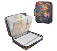 Sevdomey Colorful Birds Waterproof Expanding File Folder, Accordion Document Organizer with Zipper & Sticky Labels, Large Capacity A4/Letter Size for Office Home